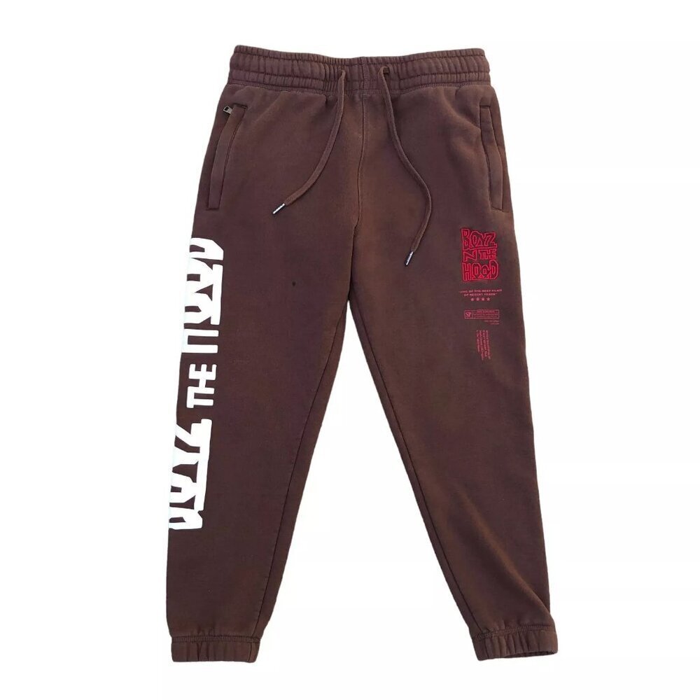 SHOE PALACE X BOYZ N THE HOOD Sweatpants Men's MEDIUM Brown Embroidered​​​